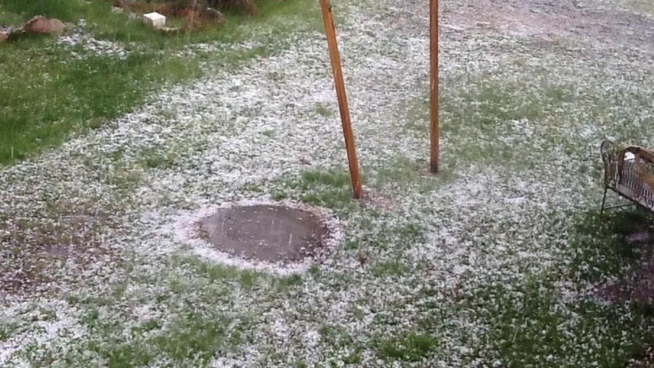 Hail in Southern Downs October 14, 2021. Photo: Kylie Short / contributed