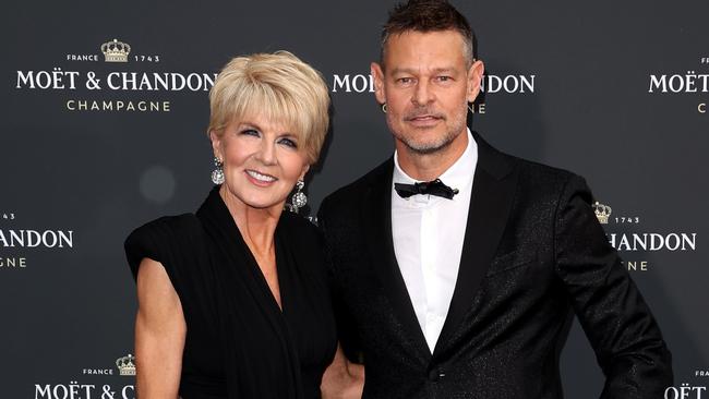 Julie Bishop and Luke Hepworth have attended a string of ritzy events together in recent months. Picture: Brendon Thorne/Getty Images