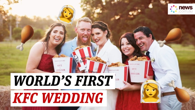 Toowoomba couple tie the knot in first ever KFC Wedding