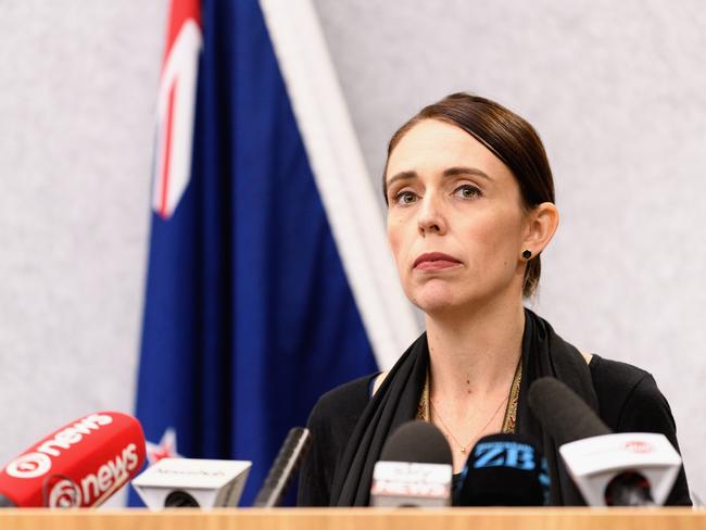 A grim Jacinda Ardern said the attack was one of New Zealand’s “darkest days”. Picture: Getty