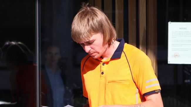 Blake Aldridge leaves court after being sentenced on Tuesday. Picture: Blake Foden