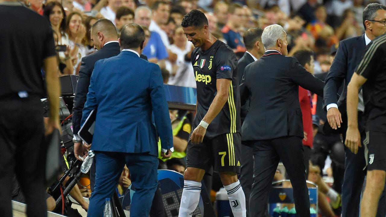 The emotions flow as Cristiano Ronaldo gets his marching orders.