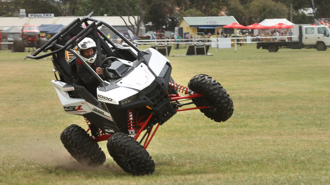 Two wheeling talent on display at the Geelong Show. Picture: Alison Wynd