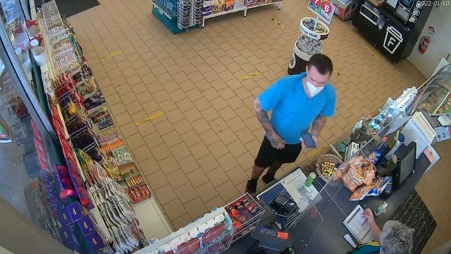 Stein was pictured on CCTV just days before the murder. Picture: NSW Police