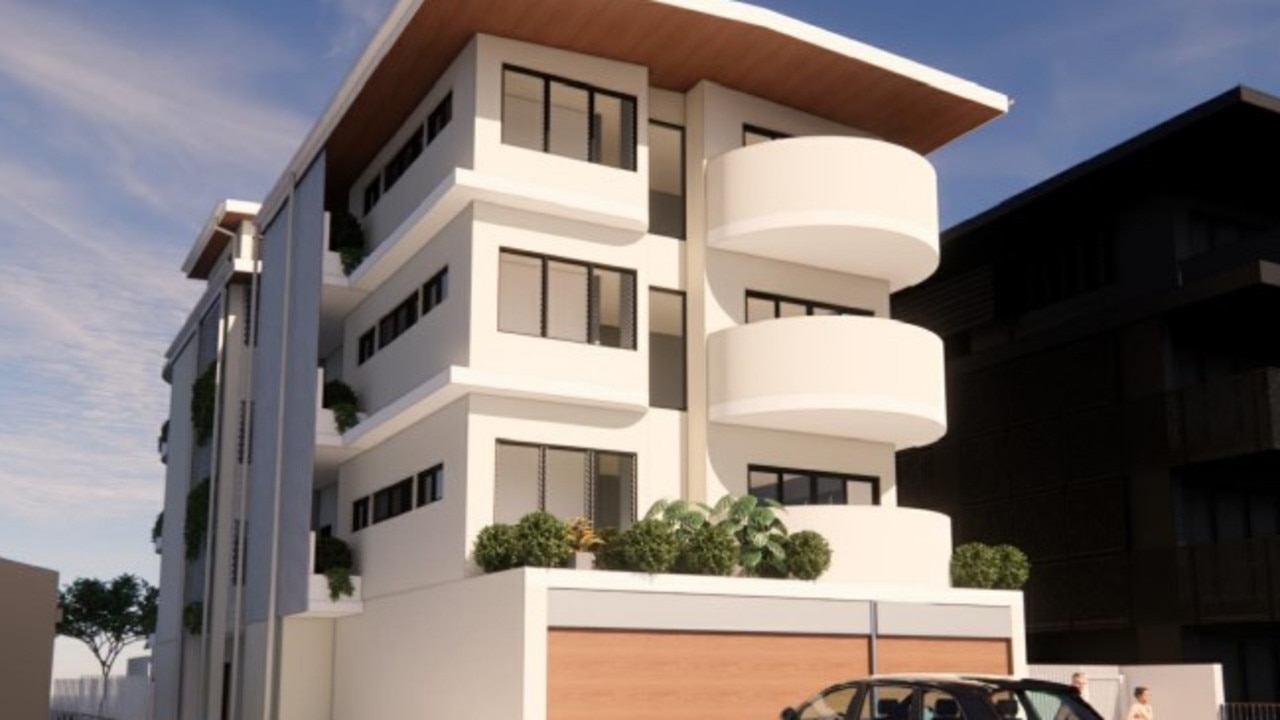 Renders of the proposed unit complex in Currimundi. Photo: Macksey Rush Architects