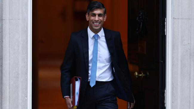 ‘One of the greatest miscarriages of justice’: Rishi Sunak leaves Downing Street for prime minister's questions on Wednesday. Picture: Getty Images