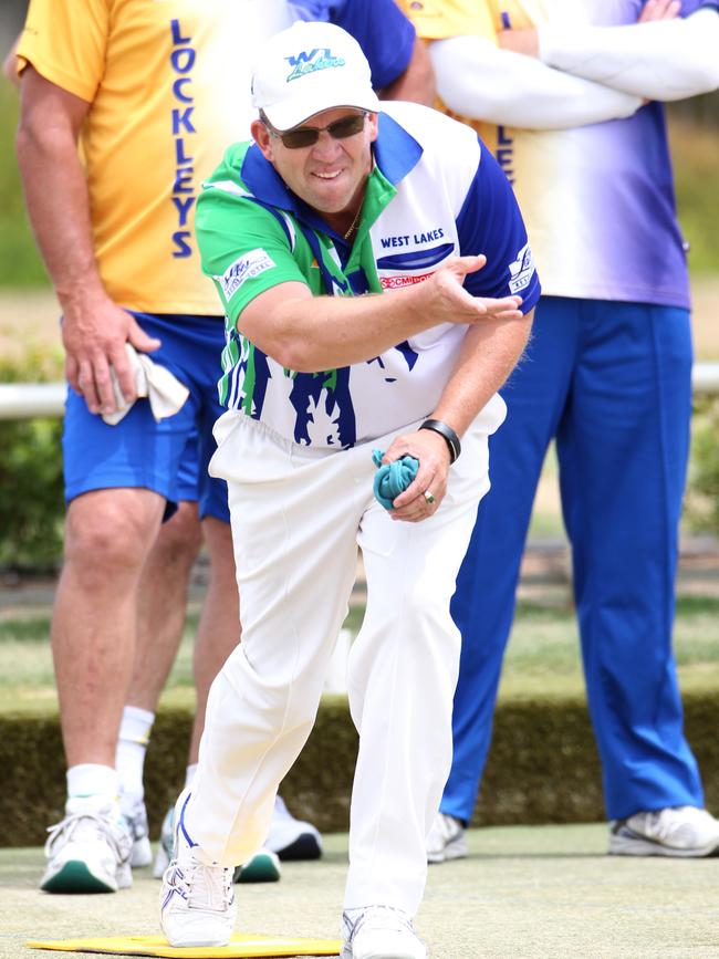 Tony Lucas will play for West Lakes in the SA Premier League lawn bowls grand final. Picture: Stephen Laffer