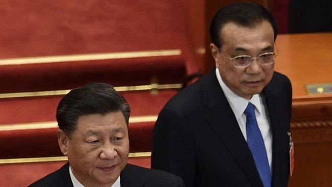 Chinese President Xi Jinping and Premier Li Keqiang. Picture: Nicolas Asfouri/AFP