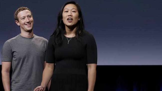 Facebook Chief Executive Mark Zuckerberg and Priscilla Chan will give most of their fortune away. Picture: Jeff Chiu/Associated Press