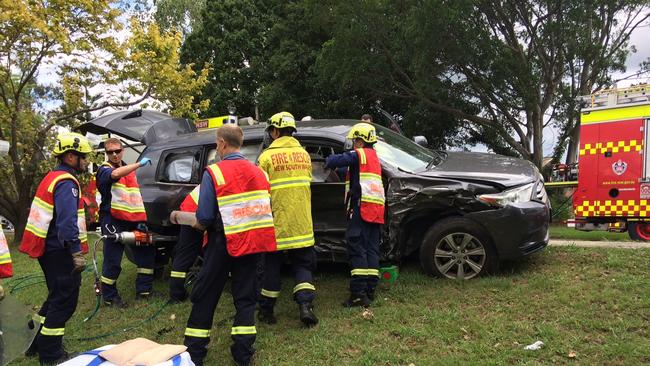 A 2017 car accident on Annangrove Road left a woman needing to be cut out of her car.