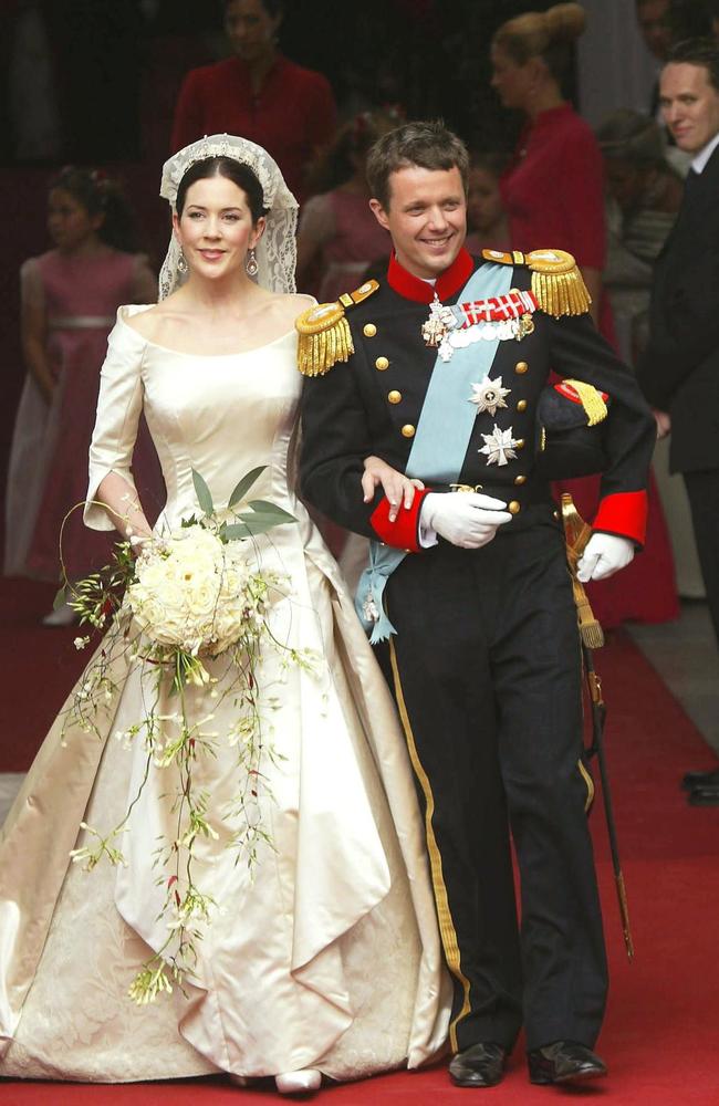 Mary and Frederik on their wedding day in Copenhagen in 2004. Picture: AFP Photo/Pool/Rick Stevens