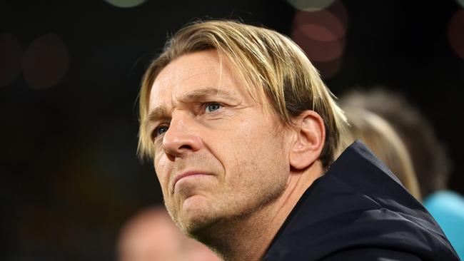 Tony Gustavsson faces the biggest challenge of his Matildas coaching career without his star striker. Picture: Getty