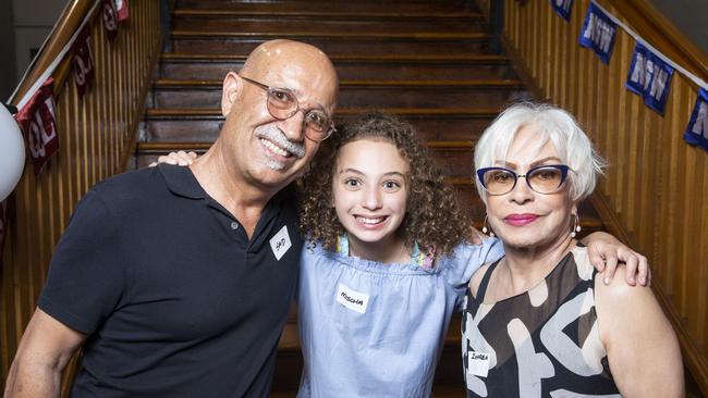 State of Origin: The Musical! Premiere, Princess Theatre Woolloongabba. Said Vsooghi, Mischa Gurgo and Zohreh Vsooghi. 30.11.2019 - Picture: Renae Droop/RDW Photography