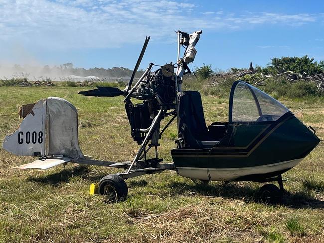 The wreckage of a light aircraft incident in Hervey Bay on Friday, November 18.