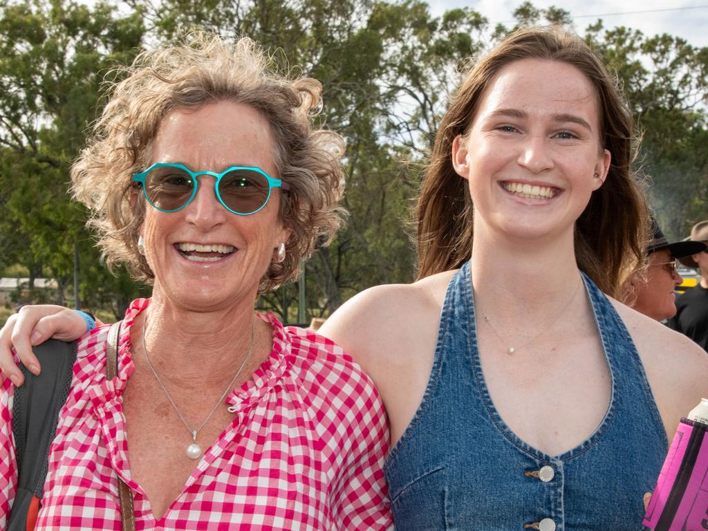 Marian Rae (left) and Kate Canova. Meatstock - Music, Barbecue and Camping Festival at Toowoomba Showgrounds.Friday March 8, 2024 Picture: Bev Lacey