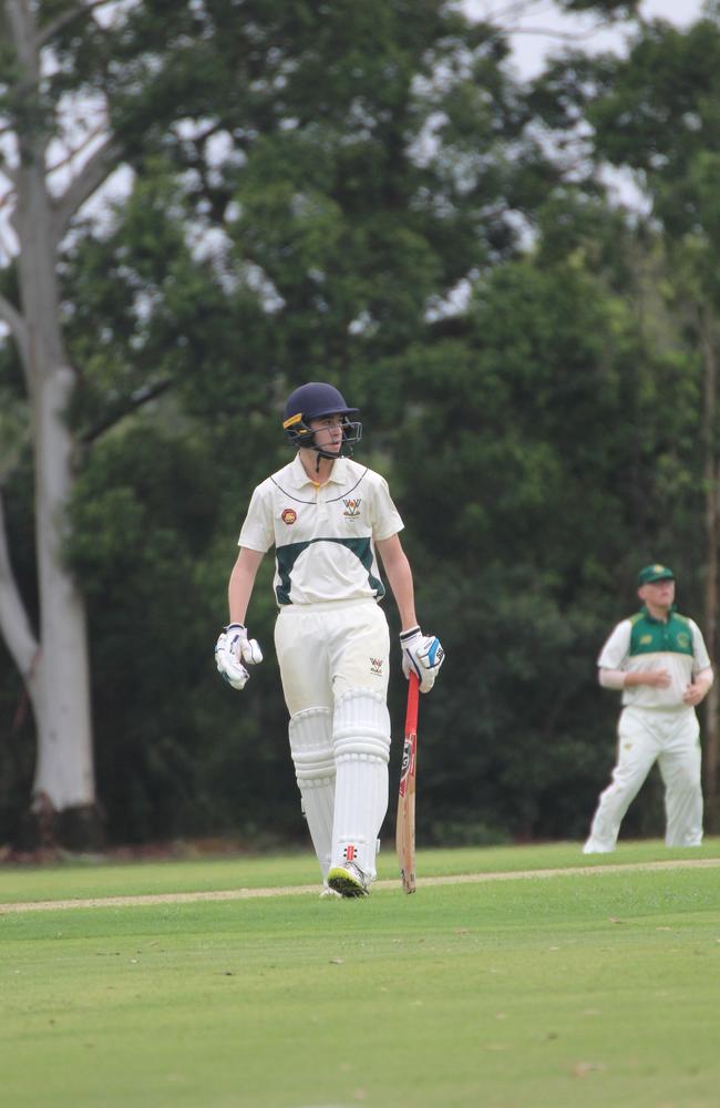 Mitchel Francis. AIC First XI cricket between St Patrick’ College and Villanova College. Saturday February 10,2024.