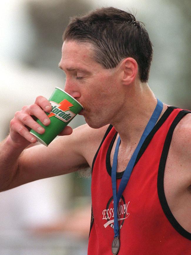 Michael McIntyre, pictured during his heyday as a marathon runner.