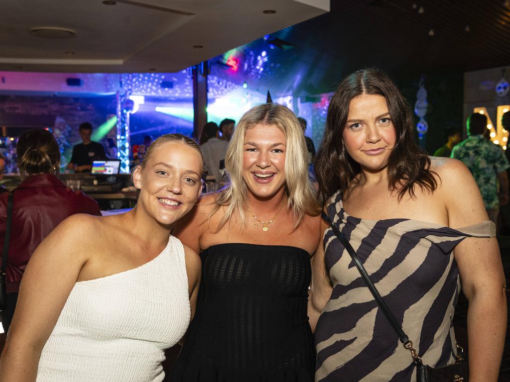 Celebrating New Year's Eve at Fitzy's are (from left) Sophie Martin, Abbey Steffens and Jennifer Reck, Tuesday, December 31, 2024. Picture: Kevin Farmer