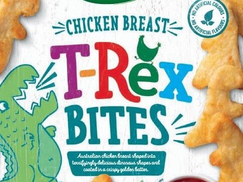 Aldi is recalling the T-Rex Bites snack over an undeclared allergen. Picture: Supplied