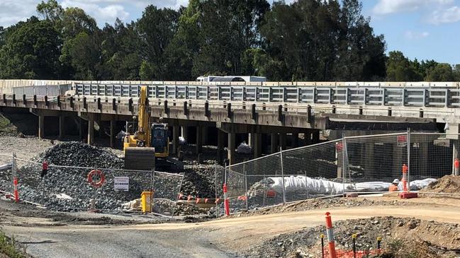 Work on the M1 upgrade between Mudgeeraba and Varsity.