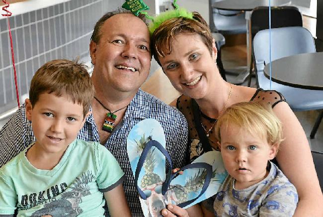 WELCOME: New Australian citizen Malika Loeckx is pictured with her husband Daryl Dodt and sons Fynn and Zander Dodt at Gympie's Australia Day Awards 2016. . Picture: Patrick Woods