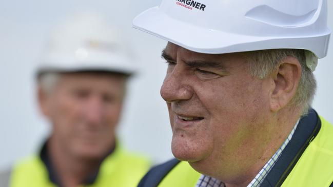 Agriculture Minister Mark Furner at the Wellcamp quarantine facility. Picture: Kevin Farmer