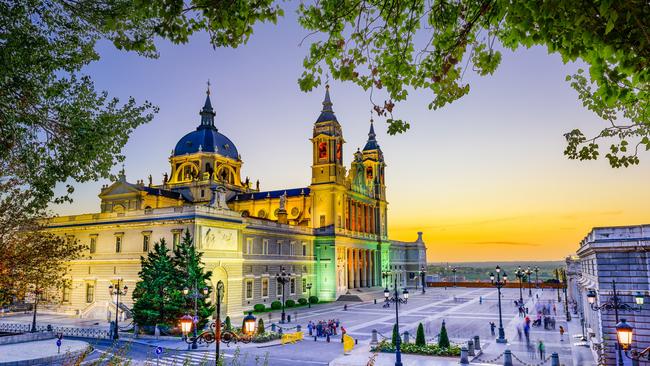 Almudena Cathedral, one of many impressive buildings in Madrid.