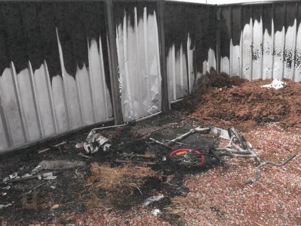 Bendigo fencer Tyler Spicer, 27, set fire to a womanâs bins, burning the side of her house, while her children slept meters away after âgetting on the cansâ. He faced Bendigo Magistrates Court on November 30, 2023 pleading guilty to reckless conduct endangering life and injury. Picture: Victoria Police.