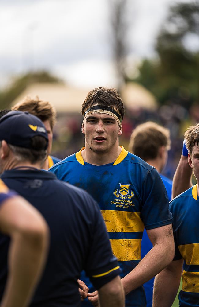 The Churchie First XV v the Toowoomba Grammar XV. Photo: Jessica Courtnie