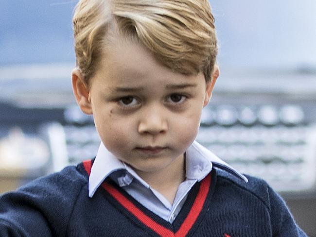 Britain's Prince George was reportedly threatened by Islamic State this week in a chilling encrypted message. Picture: Richard Pohle/AFP