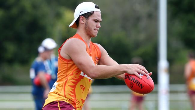 Number one draft pick Cameron Rayner has already shown his commitment to the Lions. Picture: AAP Image/Jono Searle