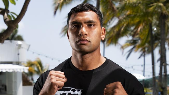 Tevita Pangai Jr ahead of the Battle on the Reef fight night in Townsville. Picture: Alix Sweeney / Fightr Promotions