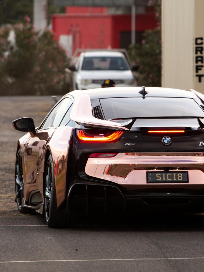 The paintwork on this sports car caught many eyes.