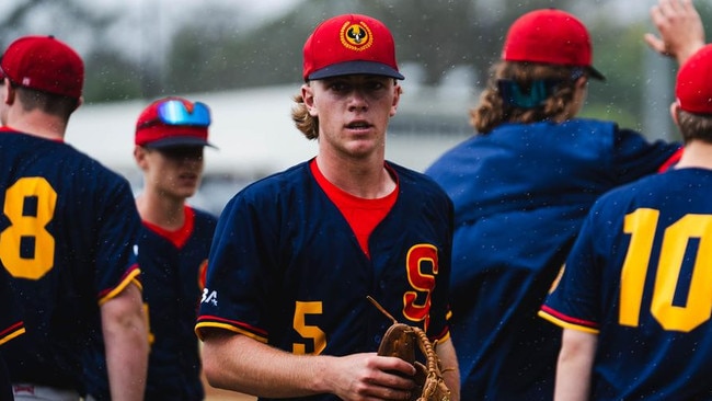 Nic Paparella representing SA. Picture: Baseball Australia