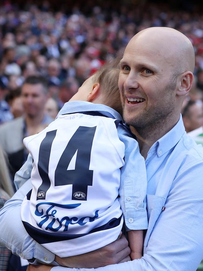 Gary and Levi Ablett at the Grand Final. Picture: Mark Stewart