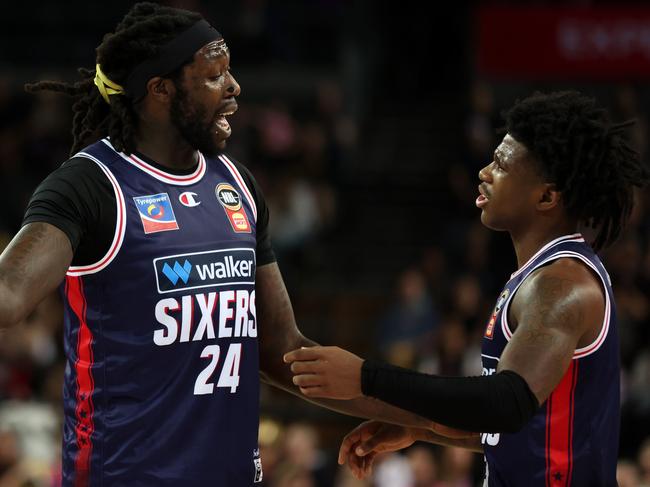 Adelaide’s Brash Brothers Montrezl Harrell and Kendric Davis are reunited. Picture: Getty Images