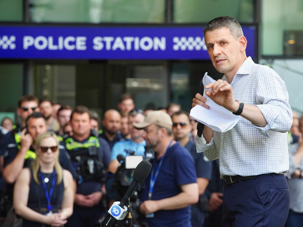 Victoria Police Association chief executive officer Wayne Gatt said officers ‘deserve to be treated properly and with respect’. Picture: NewsWire / Luis Enrique Ascui