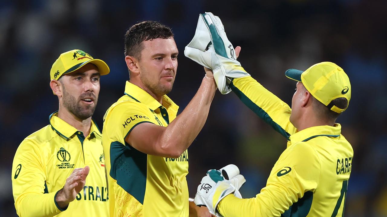 Josh Hazlewood took three wickets. Picture: Robert Cianflone/Getty Images