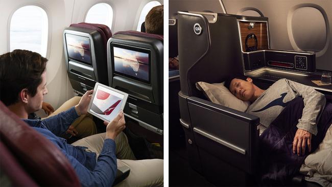 From economy to business, there are sale fares across all classes. Pictures: Qantas