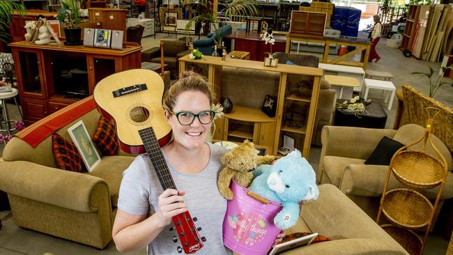 Second hand goods recycled from the waste facilities are sold back into the Gold Coast community. Endeavour Foundation Recycling manager Alyssa Gordon. Picture: Jerad Williams