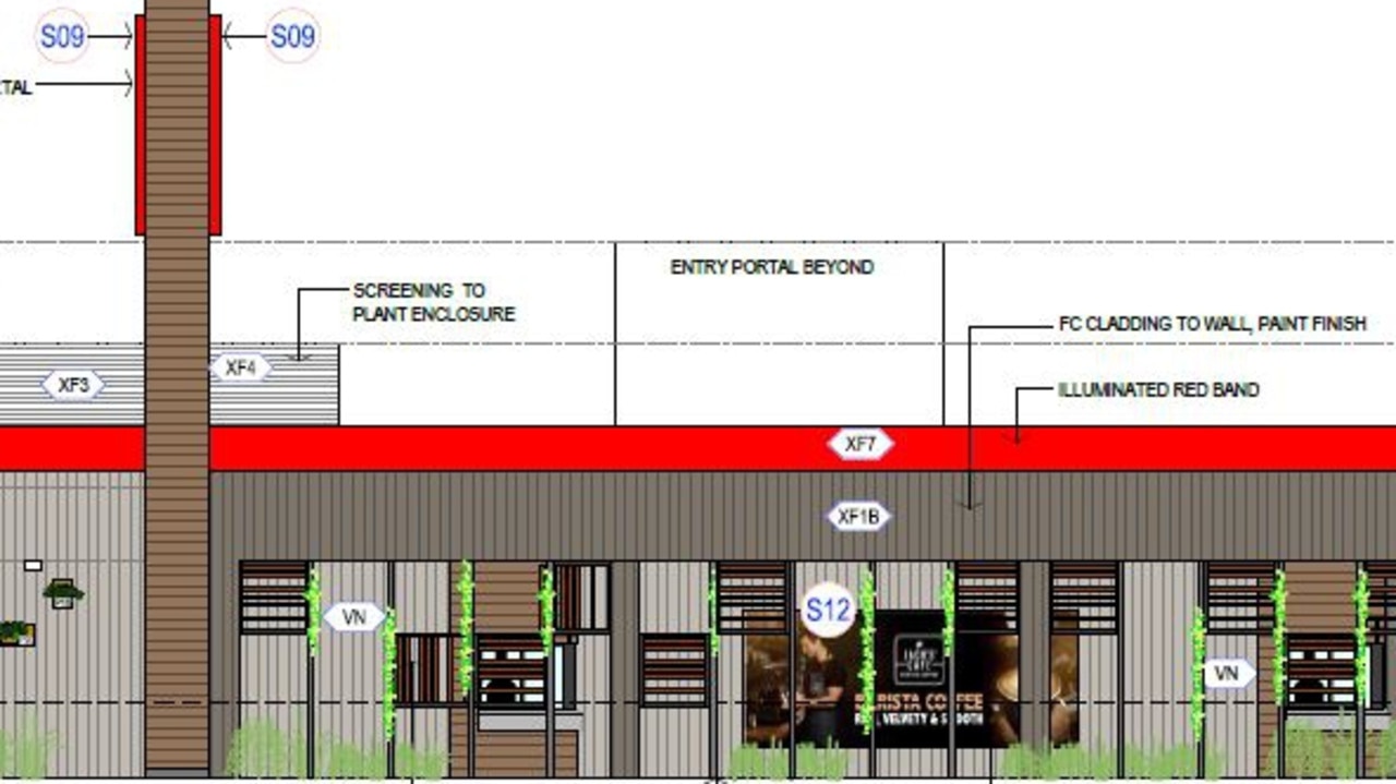 Renders of the Hungry Jacks proposed to be built at the Capricorn Coast Homemakers Centre.