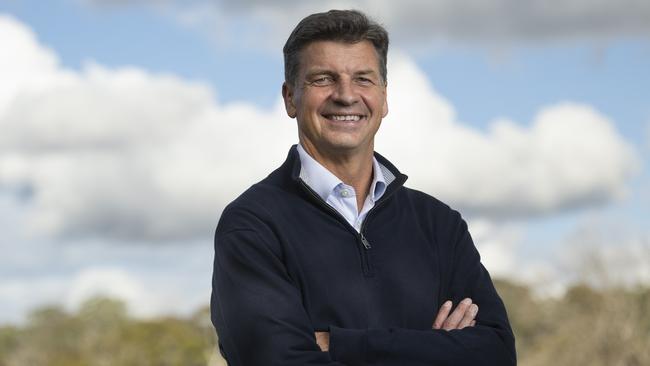 Angus Taylor pictured on his farm in Goulburn NSW. Picture: Hilary Wardhaugh