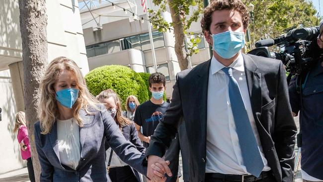 Elizabeth leaves the courthouse with her husband Billy Evans. Picture: Nick Otto / AFP)