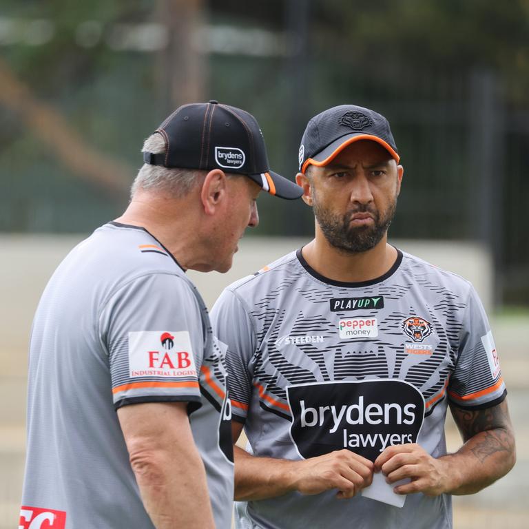 (L-R) Tim Sheens and Benji Marshall coach outside the norm Picture: David Swift