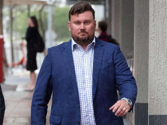 Former LNP president David Hutchinson leaving the Federal Court, Brisbane. Picture: Liam Kidston