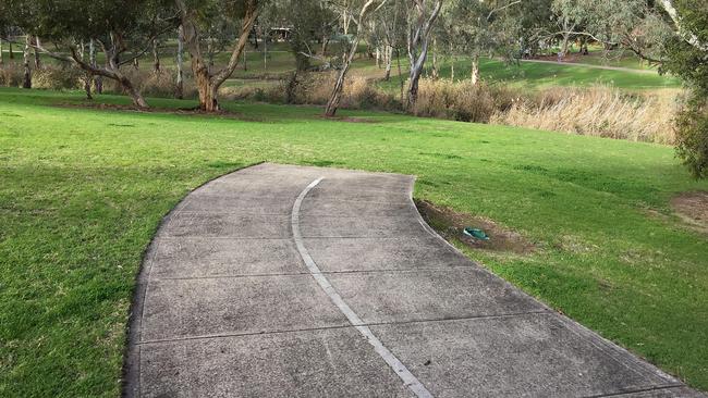 Some paths come to an abrupt end on the Tea Tree Gully side. Picture: Ben Cameron