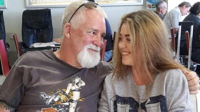 Hannah Atherton, 19, was the pillion passenger on her 60-year-old father Alan Atherton’s Harley Davidson as part of a birthday ride when tragedy struck about 10.25am on Monday April 18. Picture: Facebook