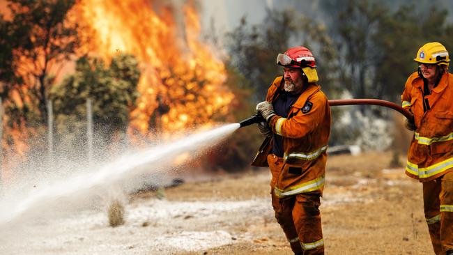 St Marys TFS volunteers during backburning operations at Fingal. Picture: CHRIS KIDD