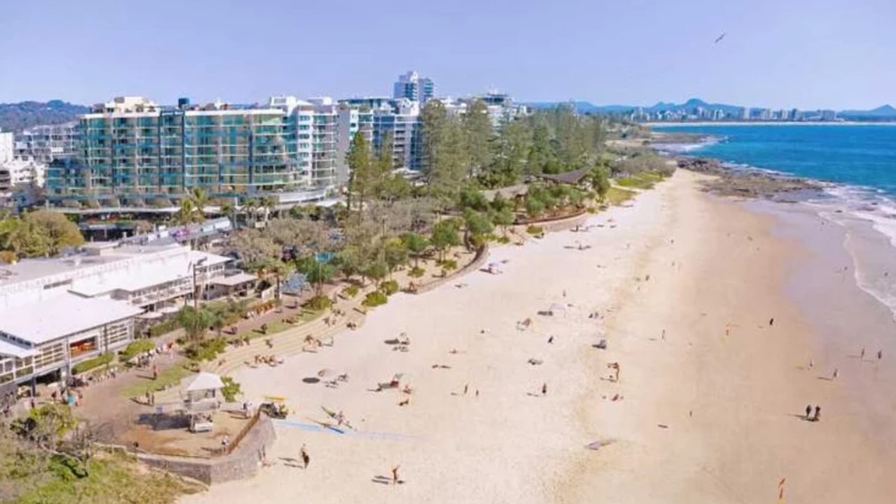 An artist’s impression of the new terraced steps seawall. Picture: Sunshine Coast Council