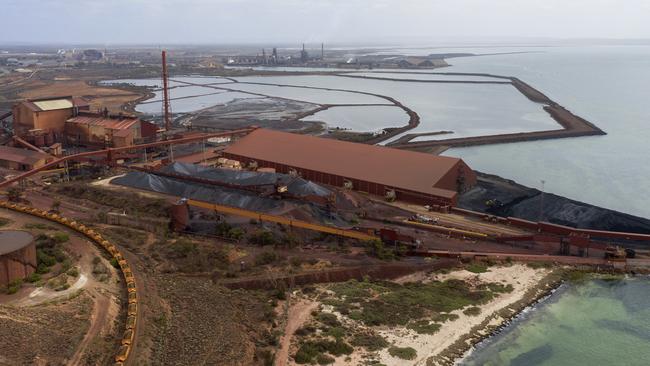 The steelworks at Whyalla as seen from the air. Picture: Simon Cross